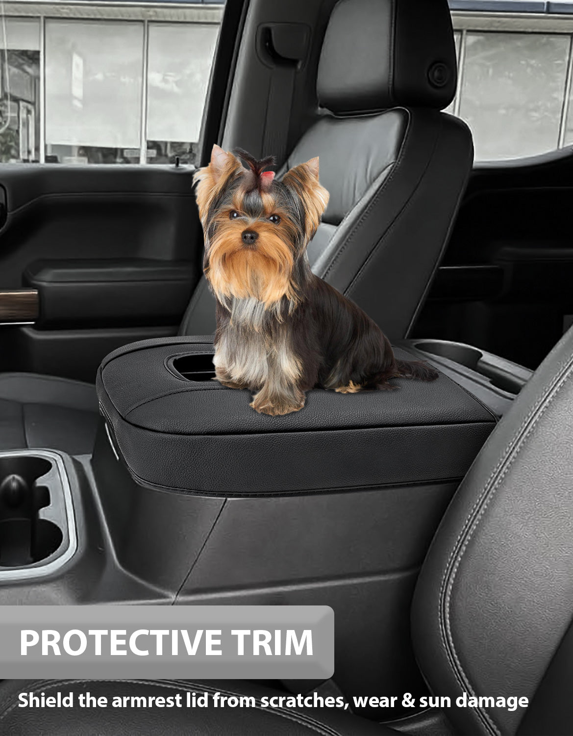 Thick Version Center Console Cushion Cover for Bucket Seat 2019-2026 GMC Sierra 1500 2500 3500,2019-2026 Chevy Silverado 1500 2500 3500, 2021-2026 Tahoe/Suburban/Yukon