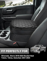 KBH Center Console Armrest Cover Pad for Bucket Seat 2019-2025 Chevy Silverado 1500 2500 3500 & GMC Sierra 1500 2500 3500,2021-2025 Tahoe/Suburban/Yukon
