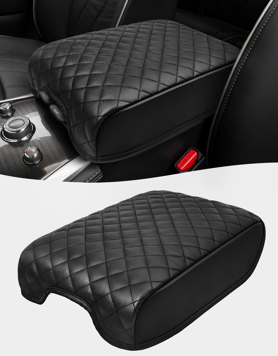 KBH Center Console Armrest Cover Cushion Pad Protector for 2013-2020 Nissan Pathfinder,2013-2020 Infiniti QX60 / JX35