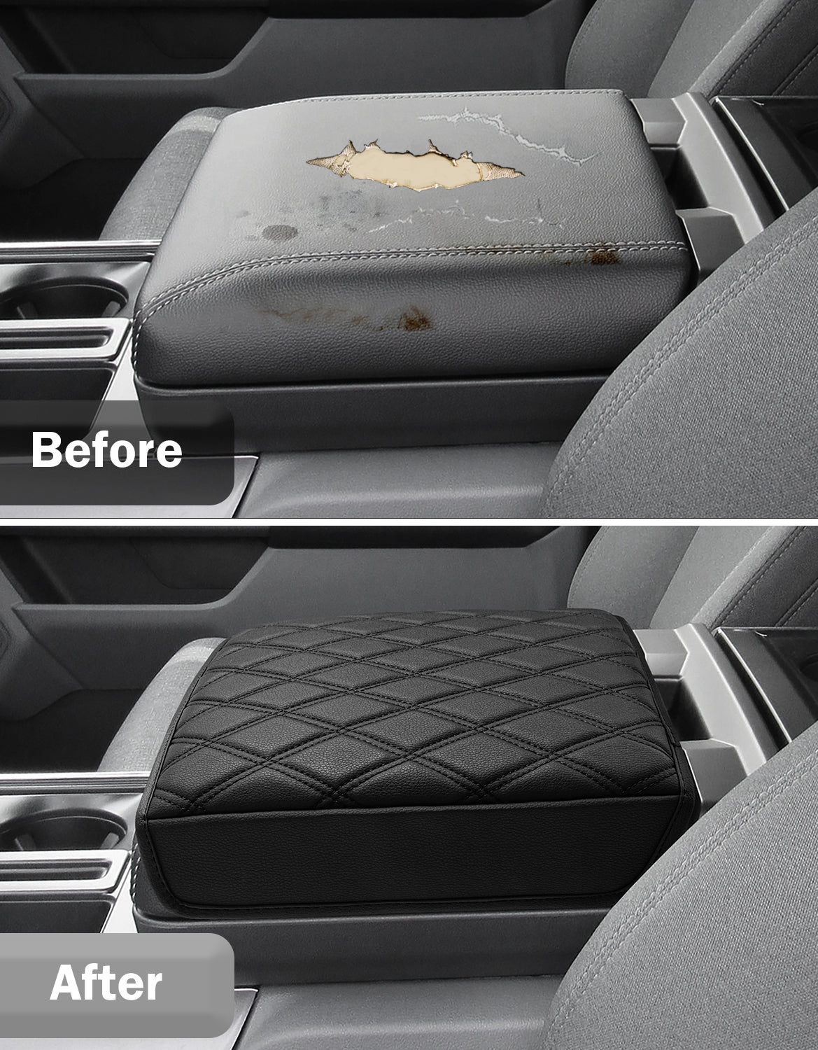 KBH Center Work Surface Armrest Cushion for 2021-2026 Ford F150, 2022-2026 F150 Lightning