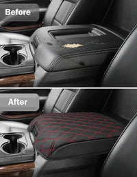 Center Console Armrest Cover for Bucket Seat 2014-2018 Chevy Silverado 1500/2500/3500,2014-2018 GMC Sierra 1500/2500/3500,2015-2020 Tahoe/Yukon/Suburban