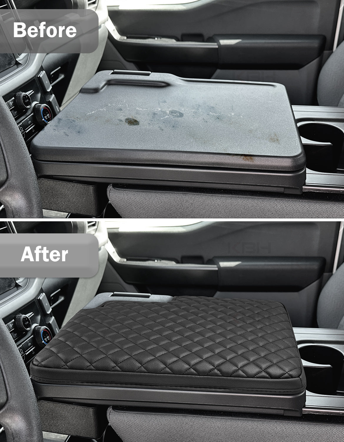 Center Work Surface Armrest Cushion for 2021-2026 F150, 2023-2026 F250 F350