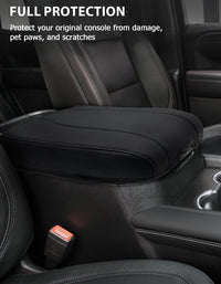 KBH Center Console Armrest Cover for Bucket Seat 2019-2025 Chevy Silverado 1500 2500 3500,2019-2025 GMC Sierra 1500 2500 3500,2021-2025 Tahoe/Suburban/Yukon