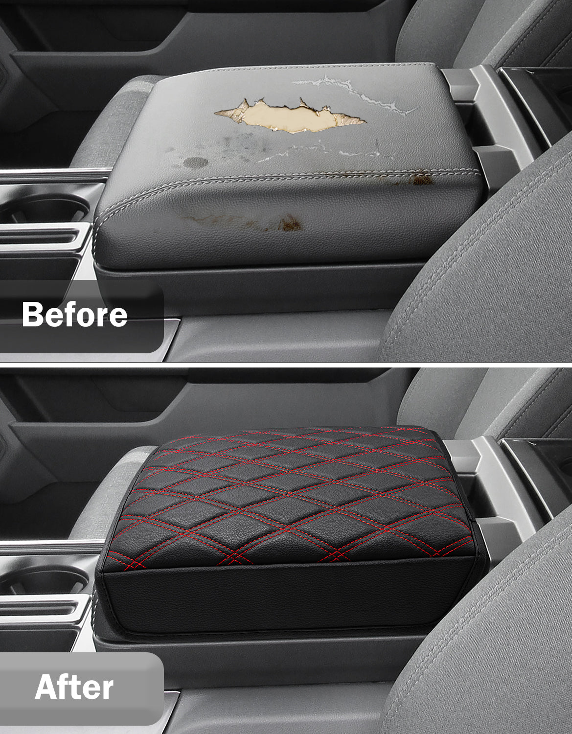 KBH Center Work Surface Armrest Cushion for 2021-2026 Ford F150, 2022-2026 F150 Lightning