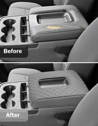 KBH Center Console Armrest Cover for Jump Seat 2014-2018 Chevy Silverado 1500 2500 3500,2014-2018 GMC Sierra 1500 2500 3500
