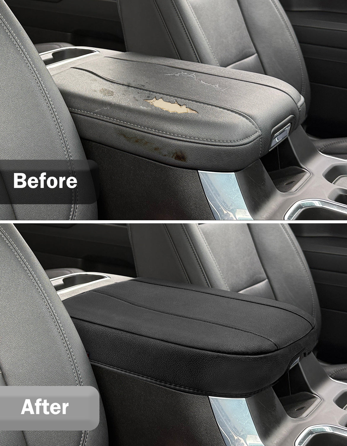 Thick Version Center Console Cushion Cover for  Bucket Seat 2019-2026 GMC Sierra 1500 2500 3500,2019-2026 Chevy Silverado 1500 2500 3500, 2021-2026 Tahoe/Suburban/Yukon