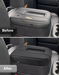 Thick Version Center Console Cushion Cover for Bucket Seat 2019-2026 GMC Sierra 1500 2500 3500,2019-2026 Chevy Silverado 1500 2500 3500, 2021-2026 Tahoe/Suburban/Yukon