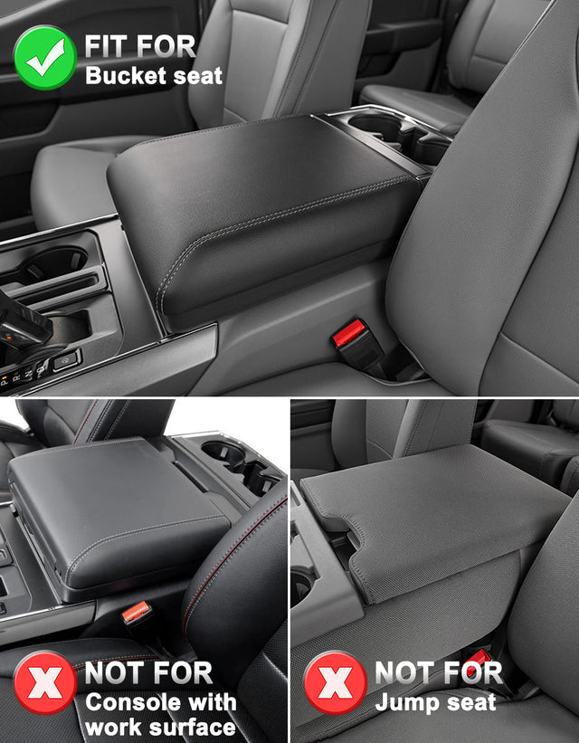 KBH Center Console Armrest Cover Pad for Bucket Seat 2021-2026 Ford F-150
