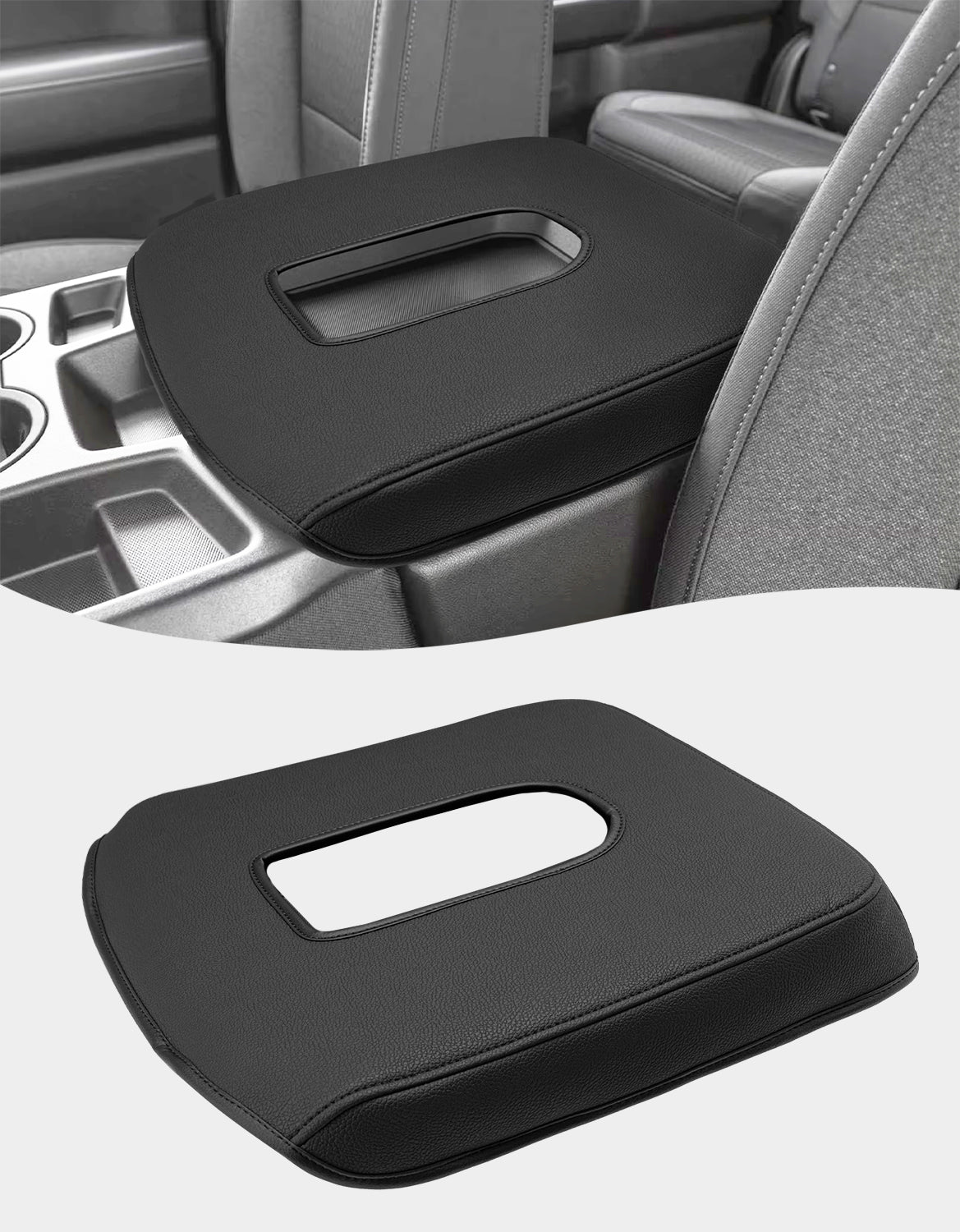 KBH Center Console Armrest Cover For Jump Seat 2019-2025 Chevy Silverado 1500 2500 3500 & GMC Sierra 1500 2500 3500