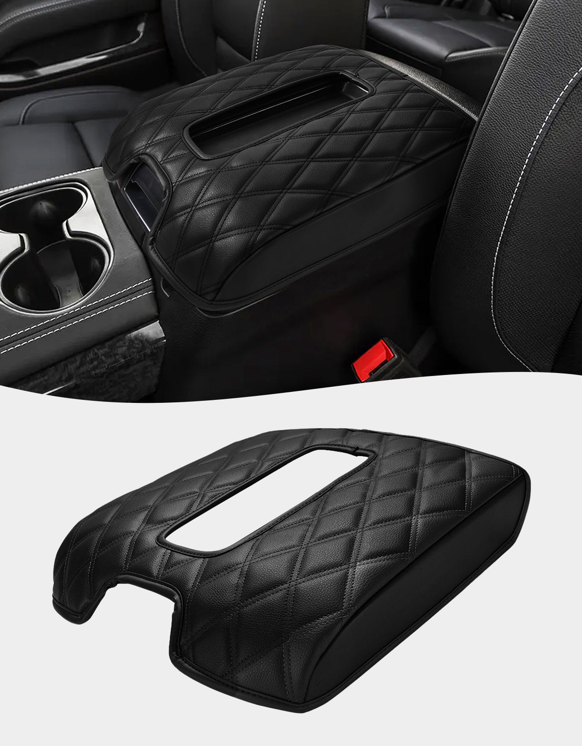 KBH Center Console Armrest Cover Pad for Bucket Seat 2014-2018 Chevy Silverado 1500 2500 3500 & GMC Sierra 1500 2500 3500,2015-2020 Tahoe/Yukon/Suburban