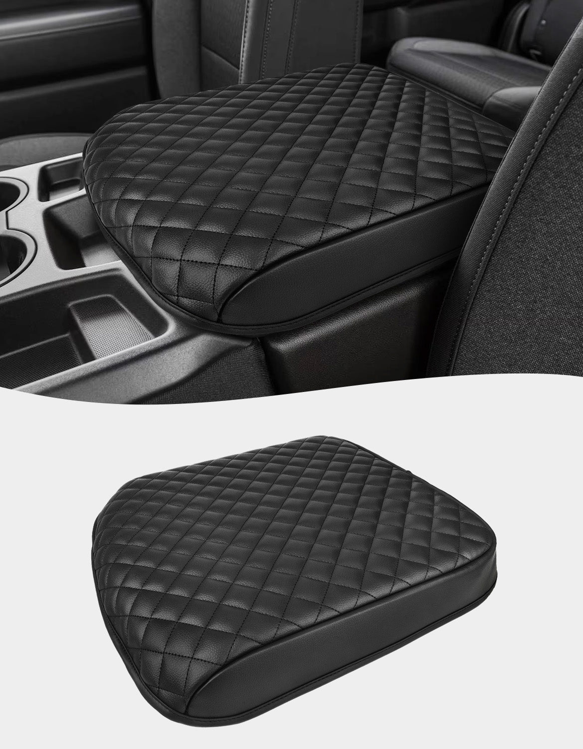 KBH Center Console Armrest Cover Pad For Jump Seat 2019-2025 Chevy Silverado 1500 2500 3500 & GMC Sierra 1500 2500 3500