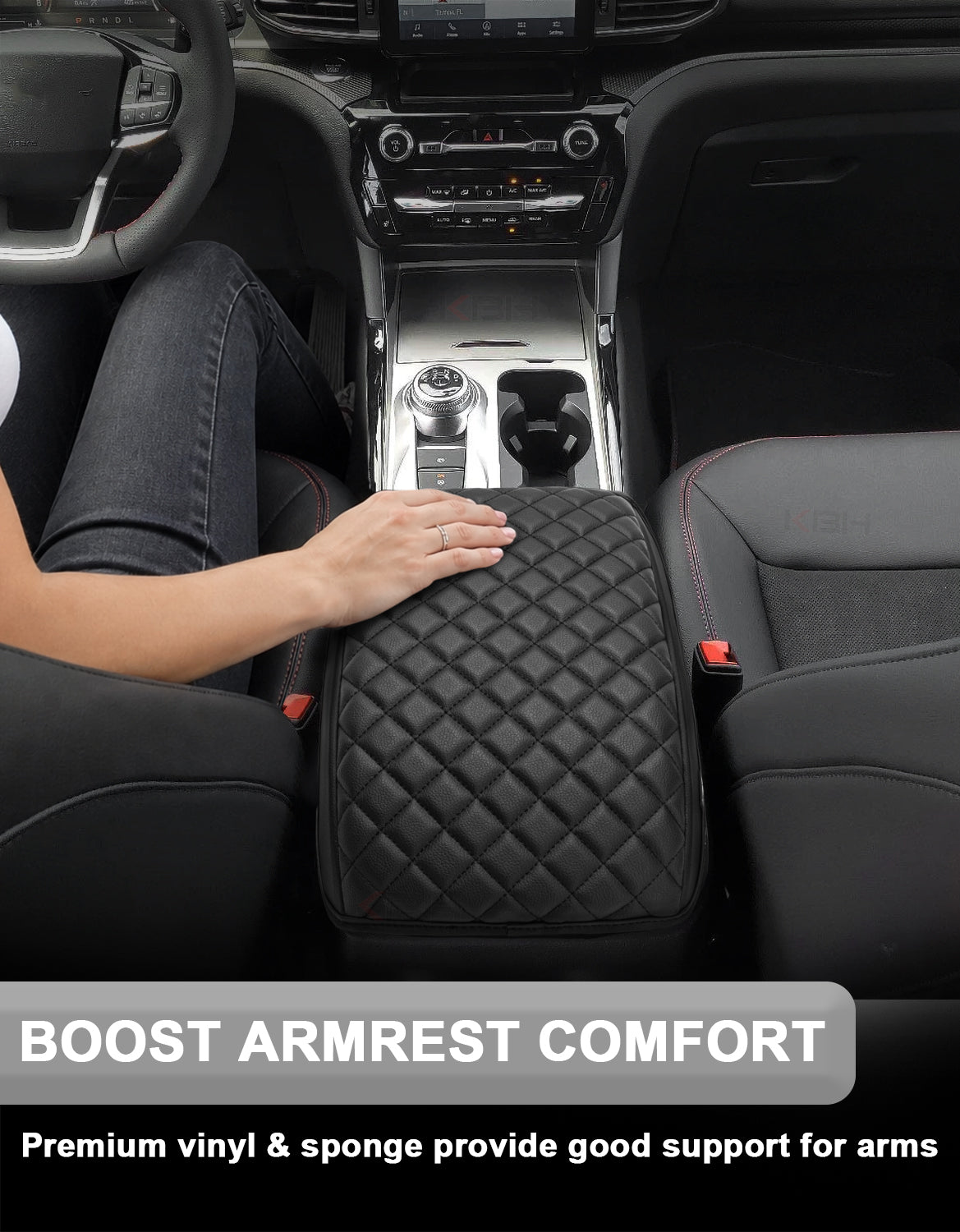 Center Console Armrest Cover Pad Cushion Protector for 2020-2026 Ford Explorer