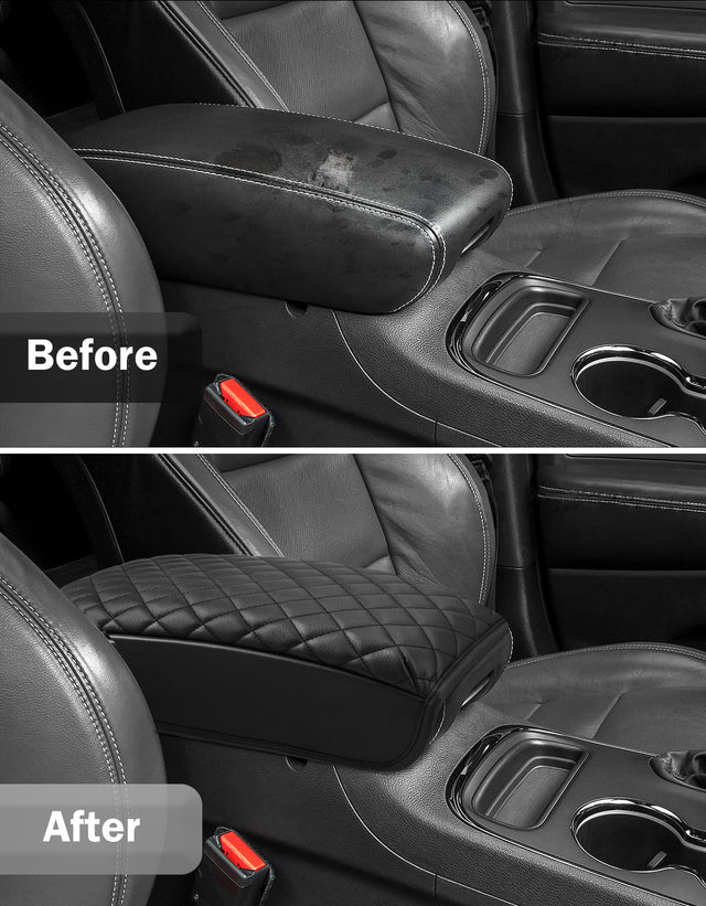 Center Console Armrest Cover Cushion Pad Protector for 2011-2020 Dodge Durango,2011-2020 Jeep Grand Cherokee