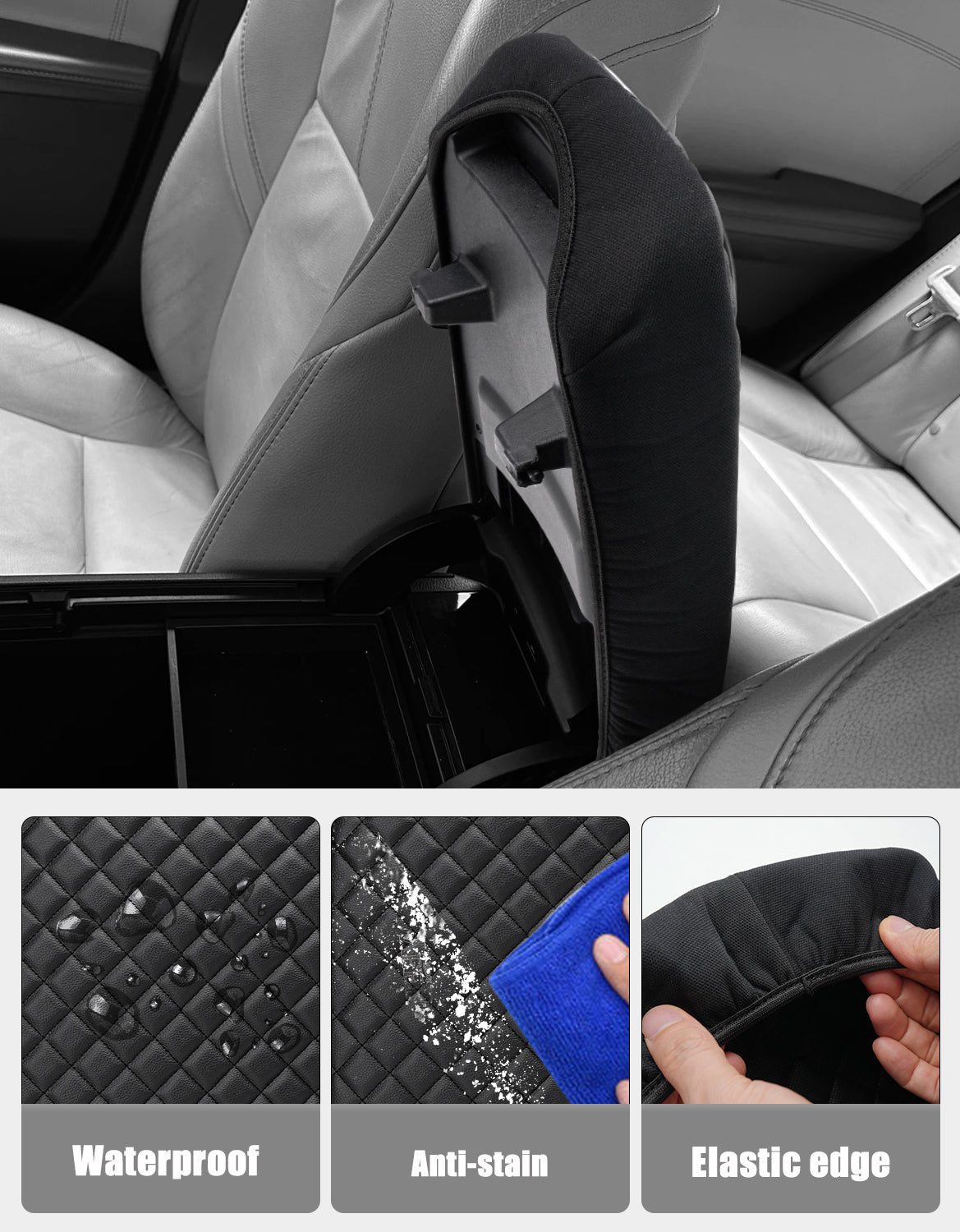 KBH Black Center Console Cover for Toyota Avalon 2013-2018