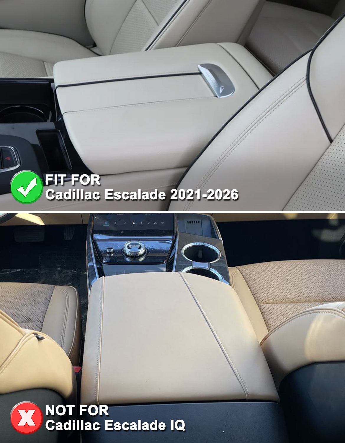 KBH Center Console Armrest Cover for Cadillac Escalade 2021-2026