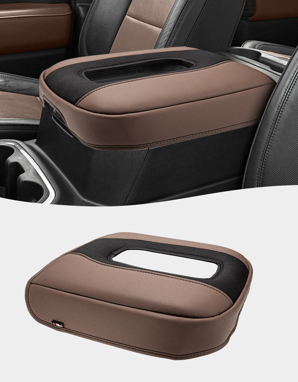 Thick Version Center Console Cushion Cover for Bucket Seat 2019-2026 GMC Sierra 1500 2500 3500,2019-2026 Chevy Silverado 1500 2500 3500, 2021-2026 Tahoe/Suburban/Yukon