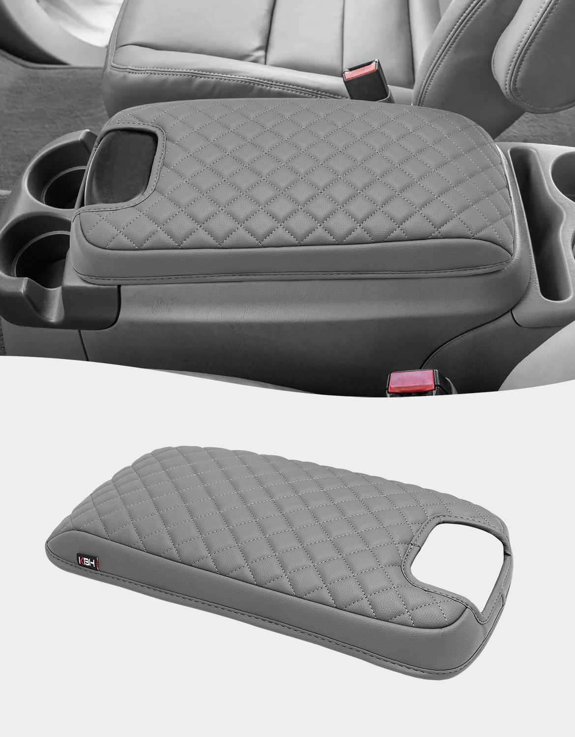 KBH Center Console Armrest Cover for Bucket Seat 1999-2007 Ford F250 F350 F450 F550 Super Duty,2000-2008 Ford F650 Super Duty,1999-2007 Ford Excursion