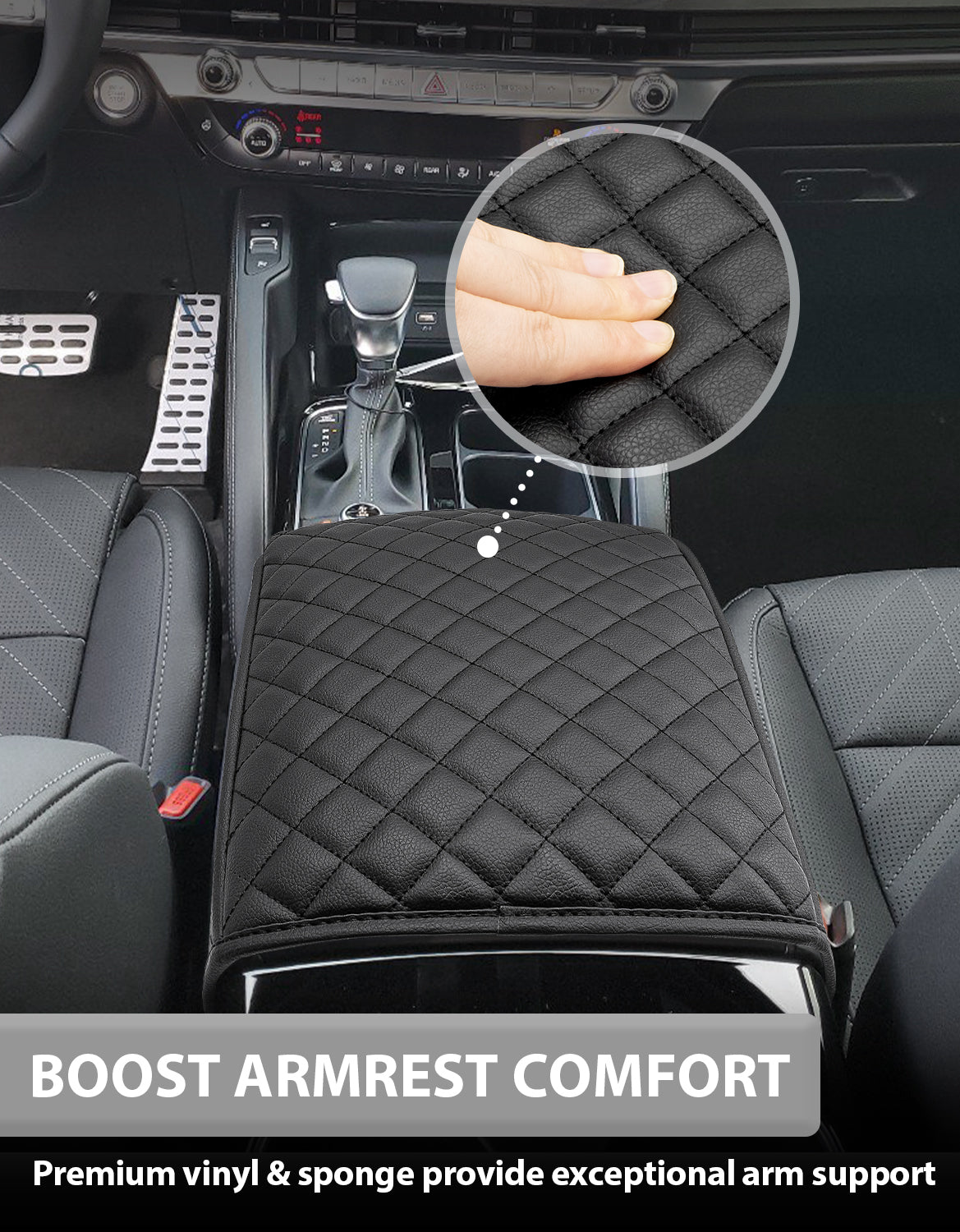 KBH Center Console Armrest Cover Pad for KIA Telluride 2020-2024