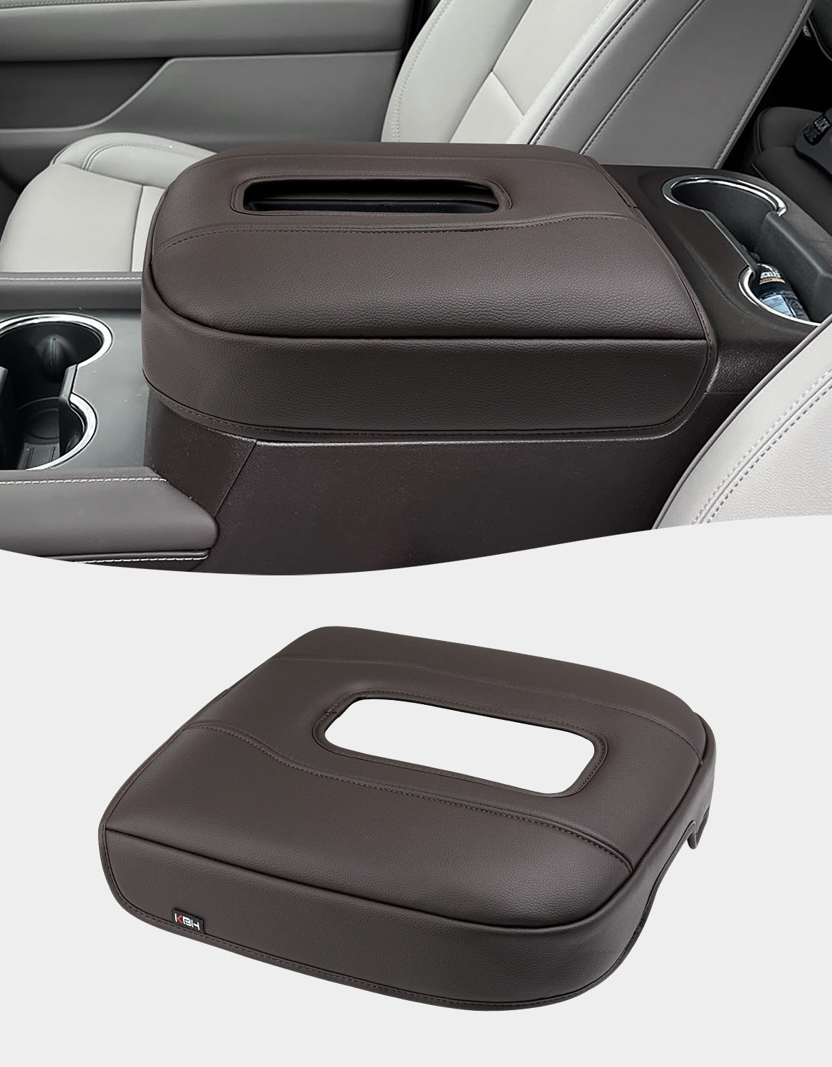 Thick Version Center Console Cushion Cover for Bucket Seat 2019-2026 GMC Sierra 1500 2500 3500,2019-2026 Chevy Silverado 1500 2500 3500, 2021-2026 Tahoe/Suburban/Yukon