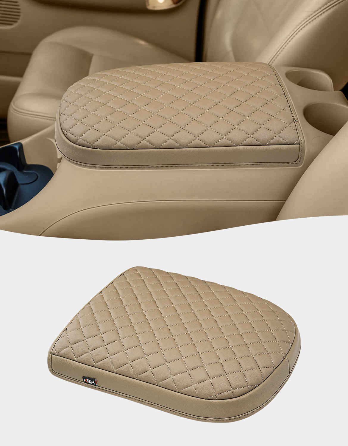 Center Console Armrest Cover Pad for Bucket Seat 2001-2003 F150 Crew Cab Lariat / XLT / King Ranch