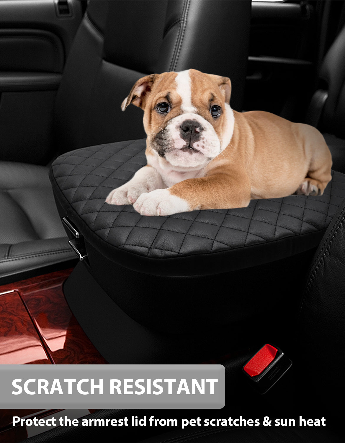 KBH Center Console Armrest Cover Pad Cushion Protector for Cadillac Escalade 2007-2014