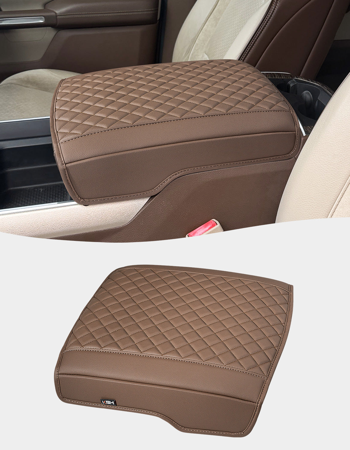 Center Console Armrest Cover Pad Cushion Protector for Bucket Seat 2019-2026 Dodge Ram 1500 2500 3500