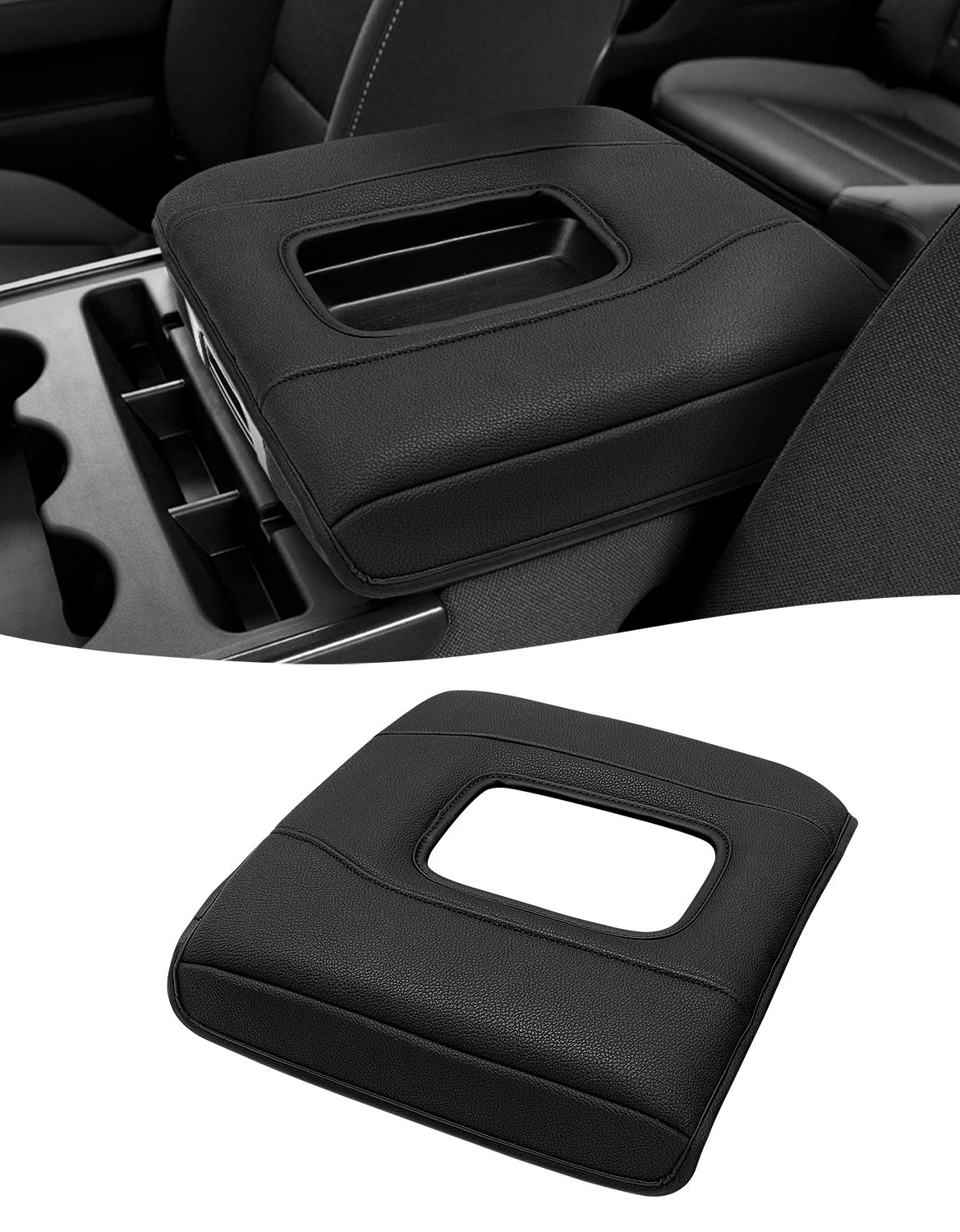 KBH Center Console Armrest Cover for Jump Seat 2014-2018 Chevy Silverado 1500 2500 3500,2014-2018 GMC Sierra 1500 2500 3500