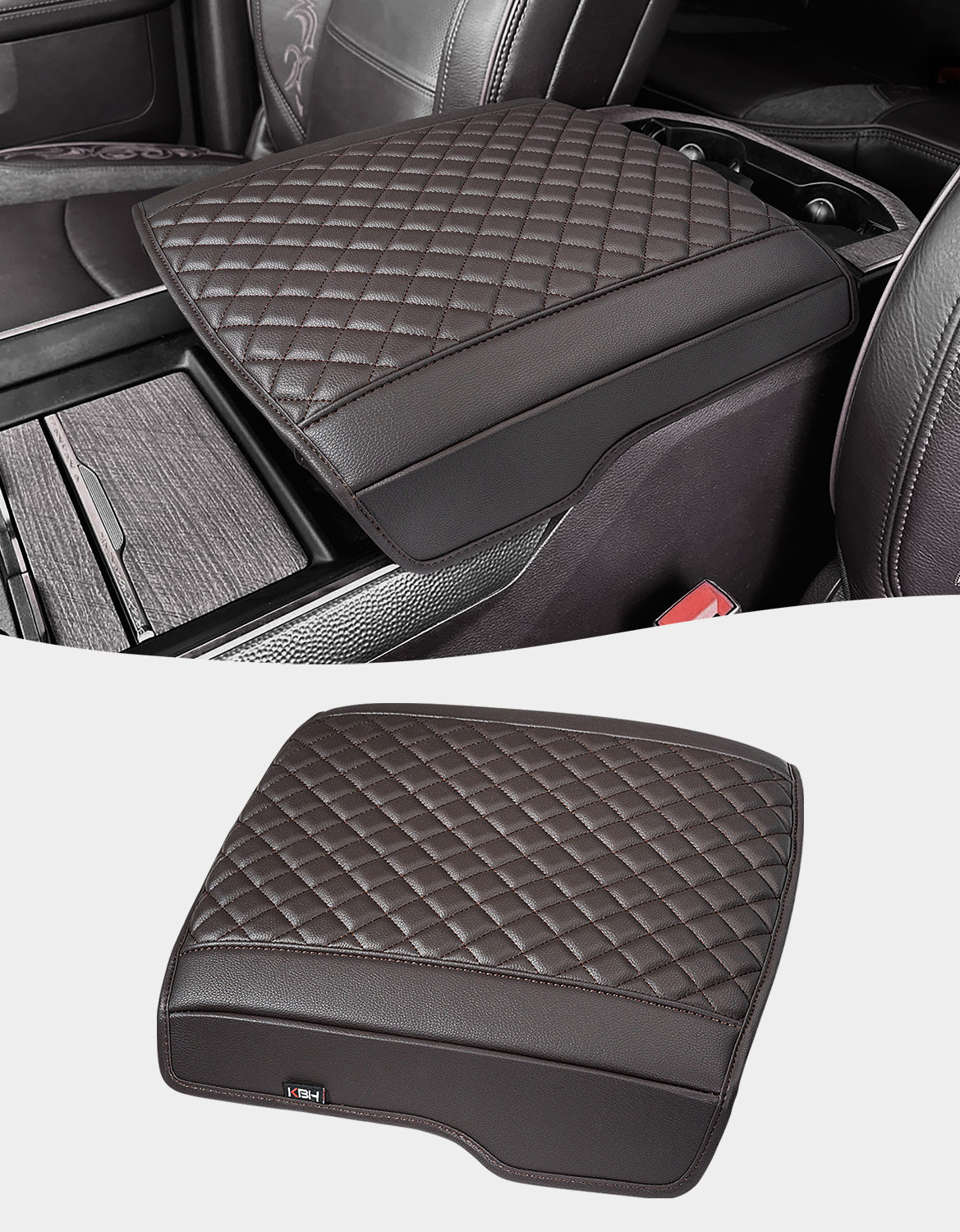 Center Console Armrest Cover Pad Cushion Protector for Bucket Seat 2019-2026 Dodge Ram 1500 2500 3500