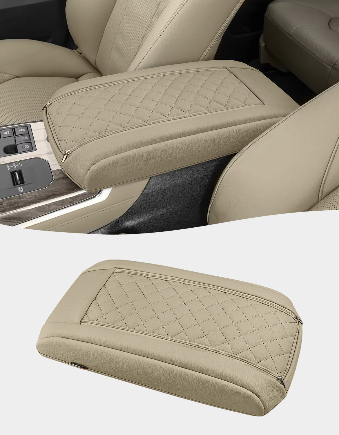 Center Console Armrest Cover Pad for Toyota Highlander 2020-2025