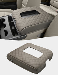 Center Console Armrest Cover for Jump Seat 2014-2018 Chevy Silverado 1500 2500 3500,2014-2018 GMC Sierra 1500 2500 3500