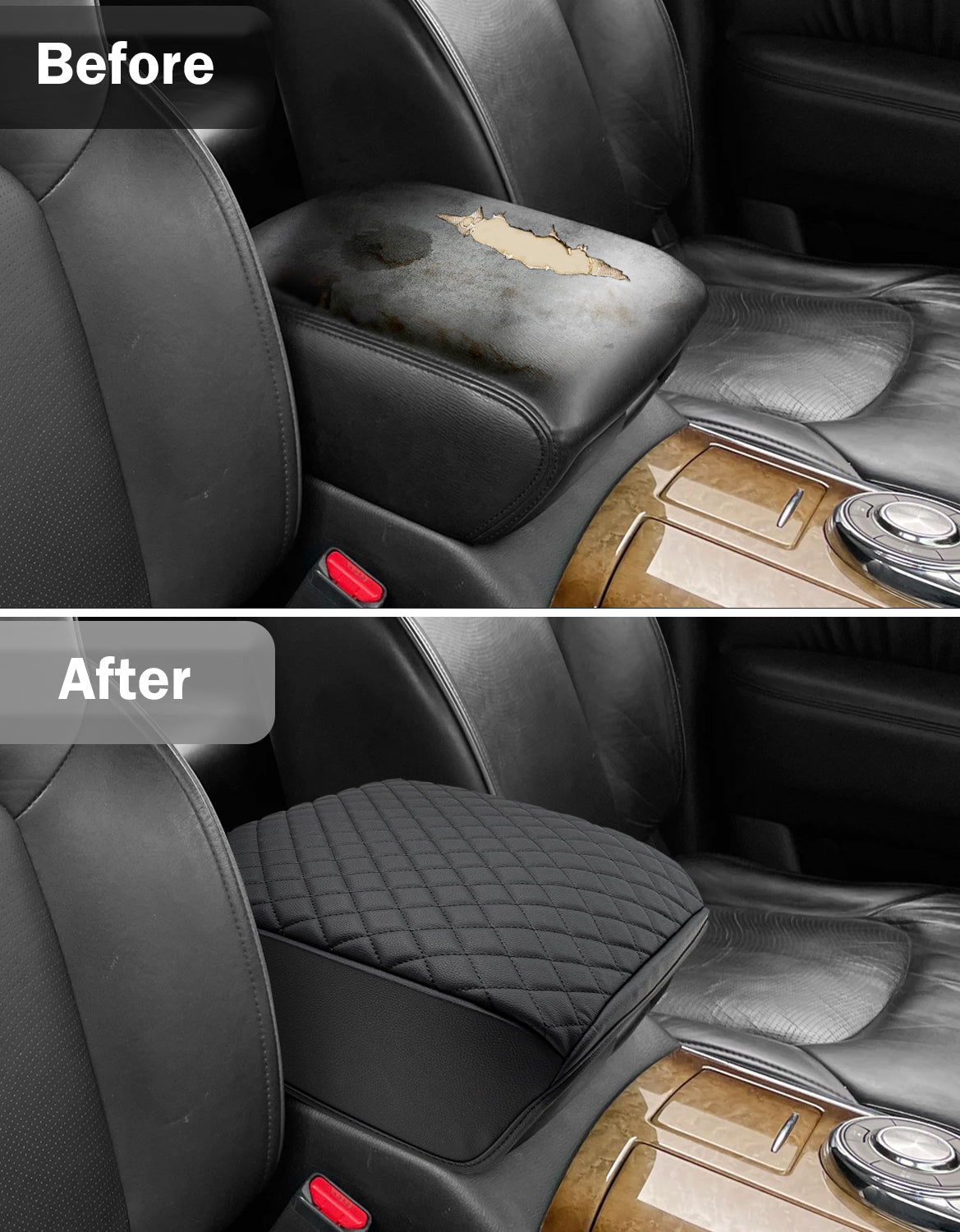 Center Console Armrest Cover Pad Protector for 2011-2020 Infiniti