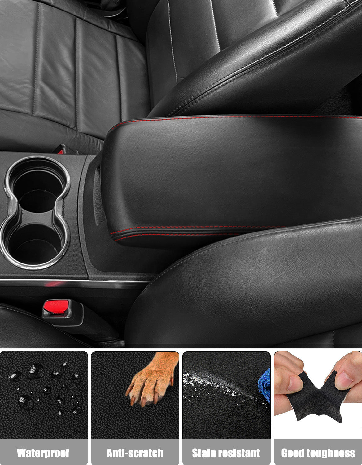 KBH Center Console Armrest Cover for Dodge Charger & Chrysler 300 2008-2010