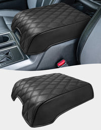 KBH Center Console Armrest Cover Pad for Bucket Seat 2015-2020 Ford F150, 2017-2022 F250 F350 F450, 2018-2023 Ford Expedition