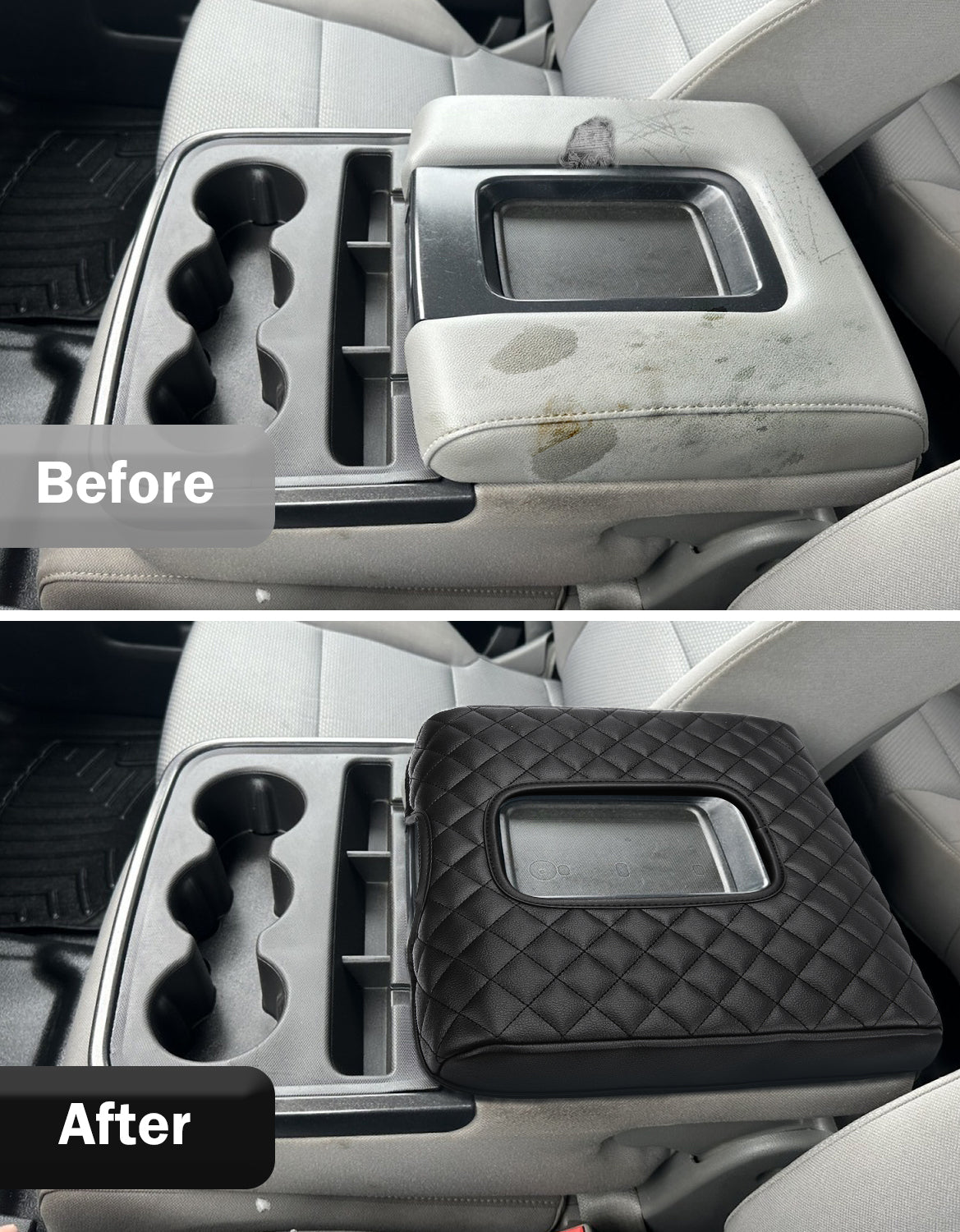 KBH Center Console Armrest Cover for Jump Seat 2014-2018 Chevy Silverado 1500 2500 3500,2014-2018 GMC Sierra 1500 2500 3500