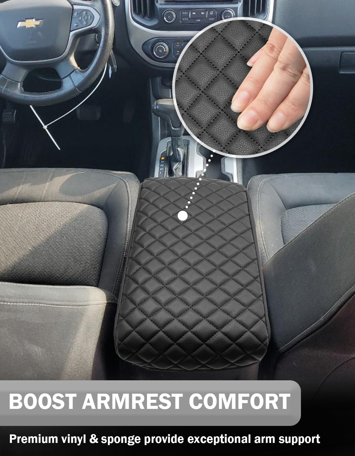 KBH Center Console Armrest Cover for 2015-2022 Chevy Colorado,2015-2022 GMC Canyon