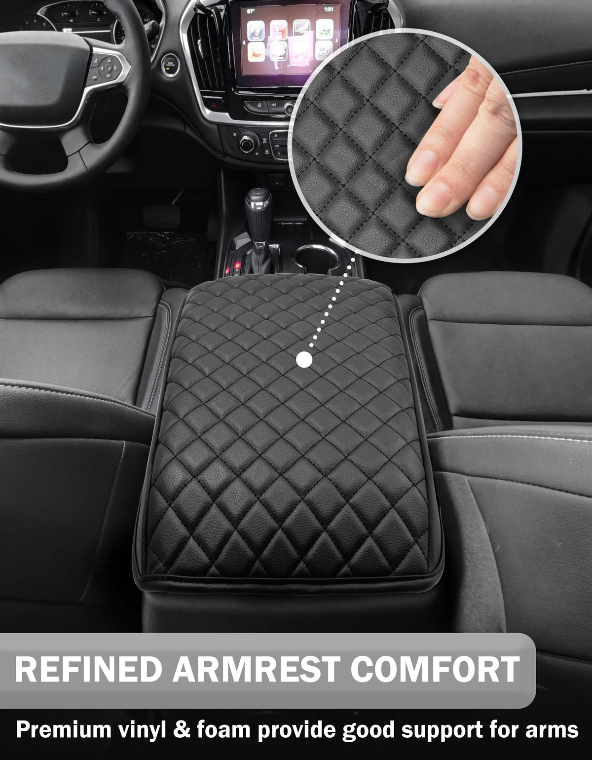 Center Console Armrest Cover for Chevy Traverse 2018-2023