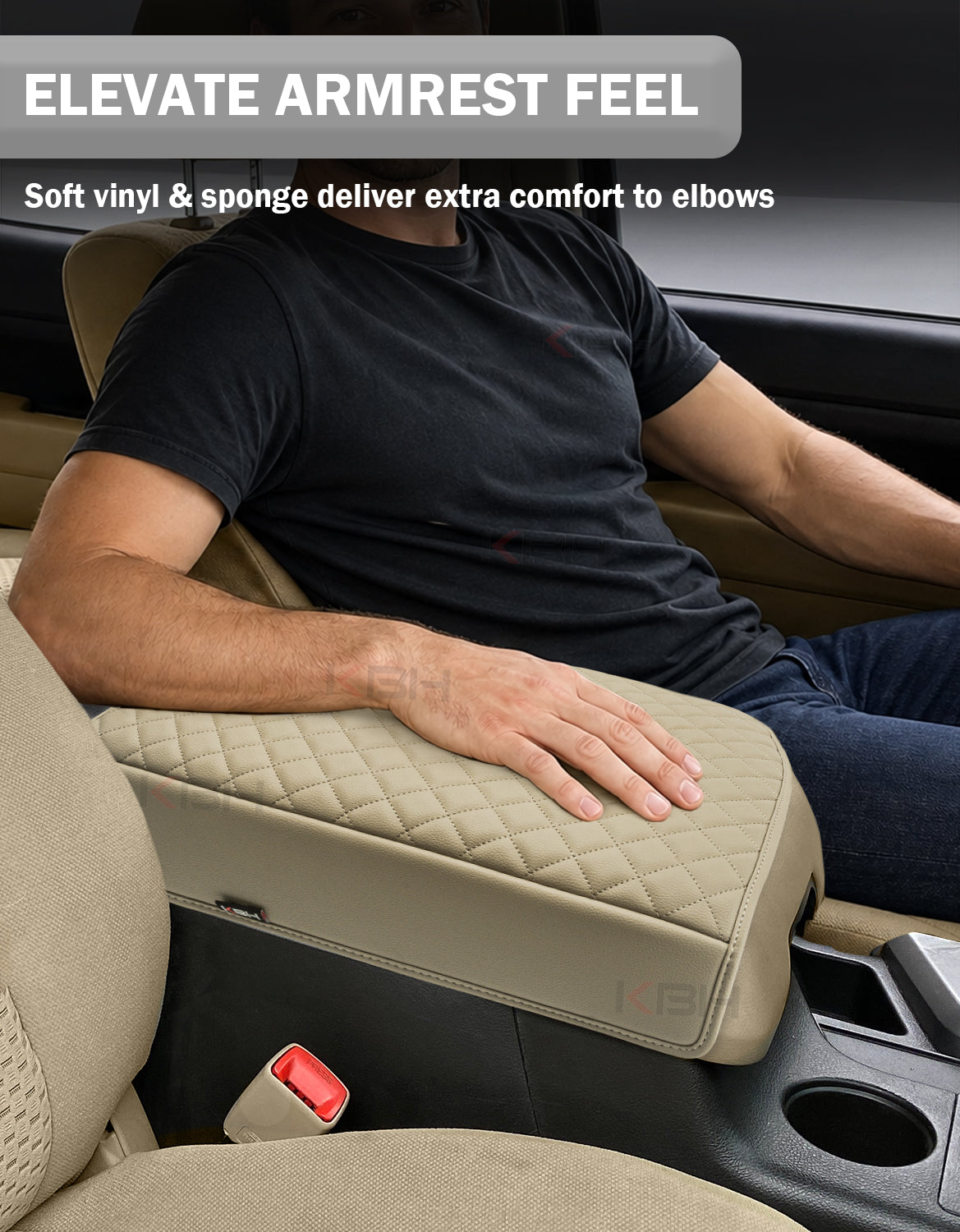 Center Console Armrest Cover Cushion Pad Protector for 2007-2013 Toyota Tundra,2008-2022 Toyota Sequoia