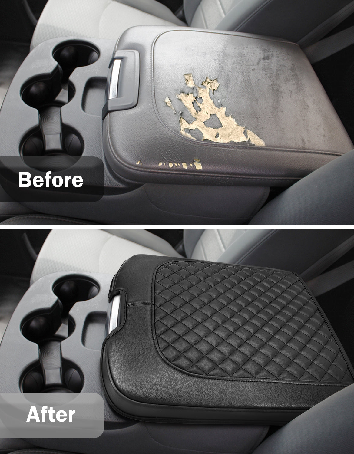 KBH Center Console Armrest Cover for Jump Seat 2013-2018 Dodge Ram 1500,2013-2025 Dodge Ram 2500/3500/1500Classic