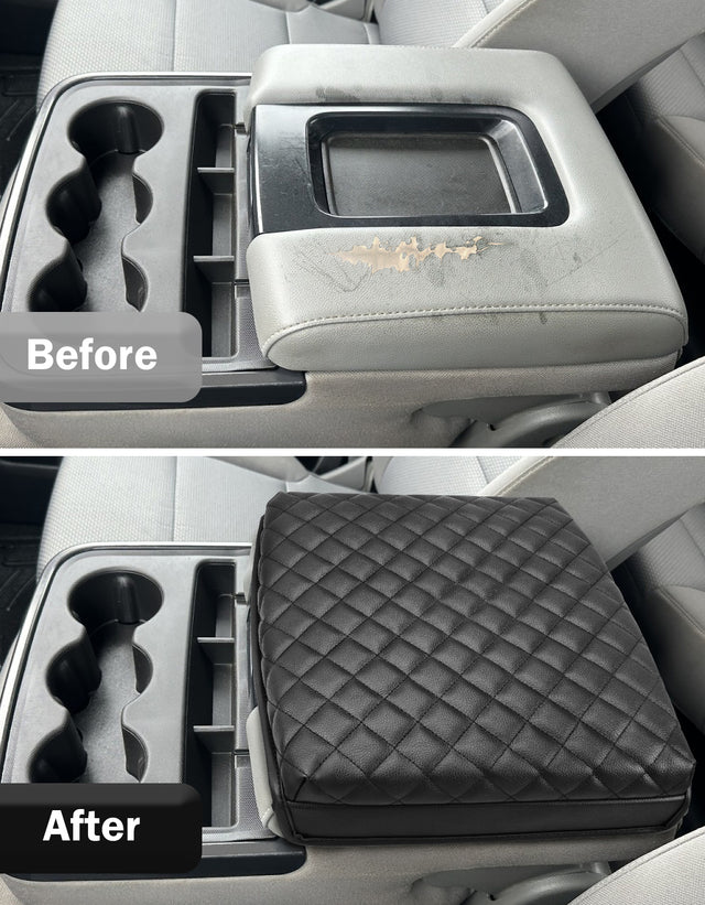 KBH Center Console Armrest Cover Cushion Pad for Jump Seat 2014-2018 Chevy Silverado 1500 2500 3500 & GMC Sierra 1500 2500 3500