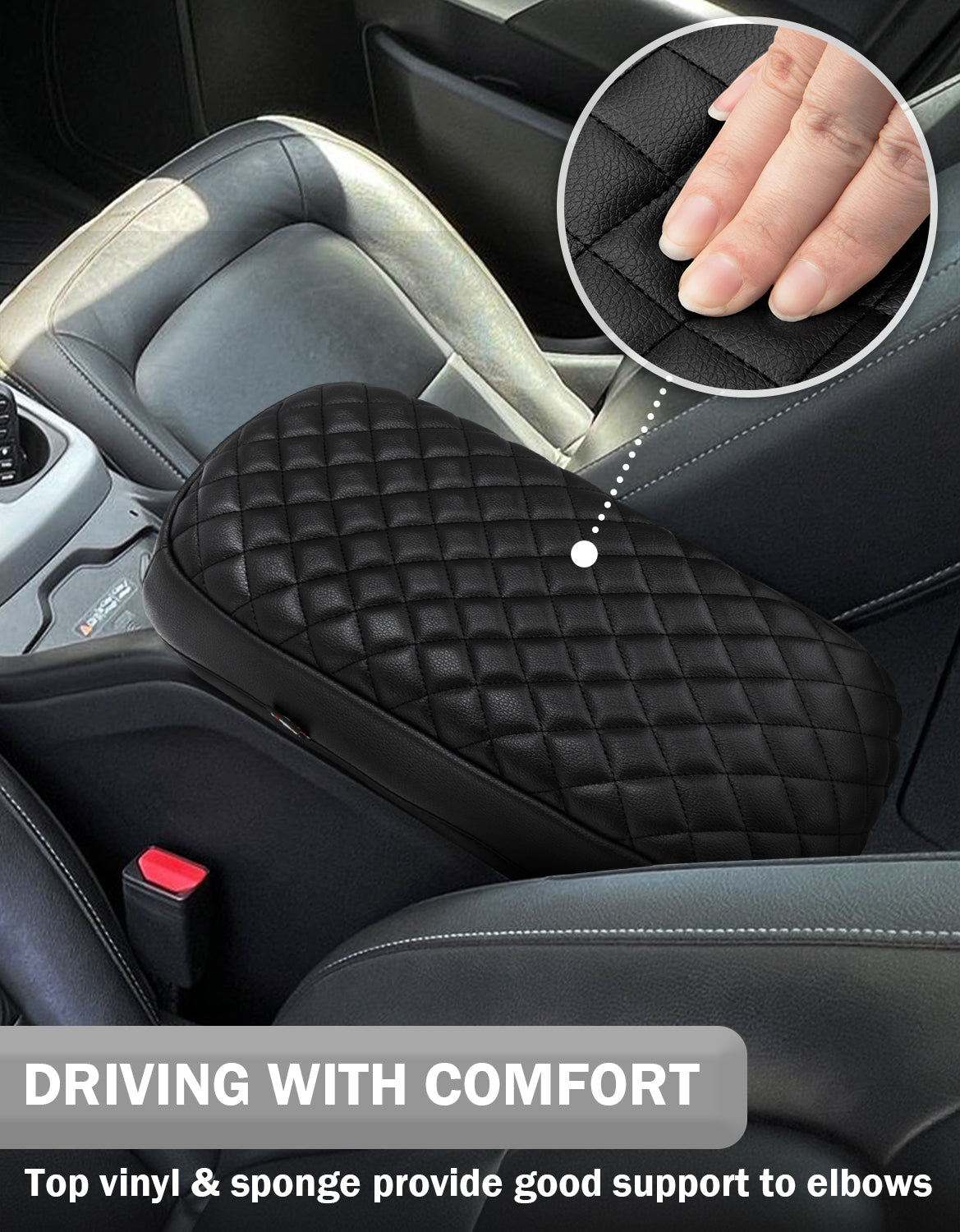 KBH Center Console Armrest Cover for 2015-2022 Chevy Colorado,2015-2022 GMC Canyon