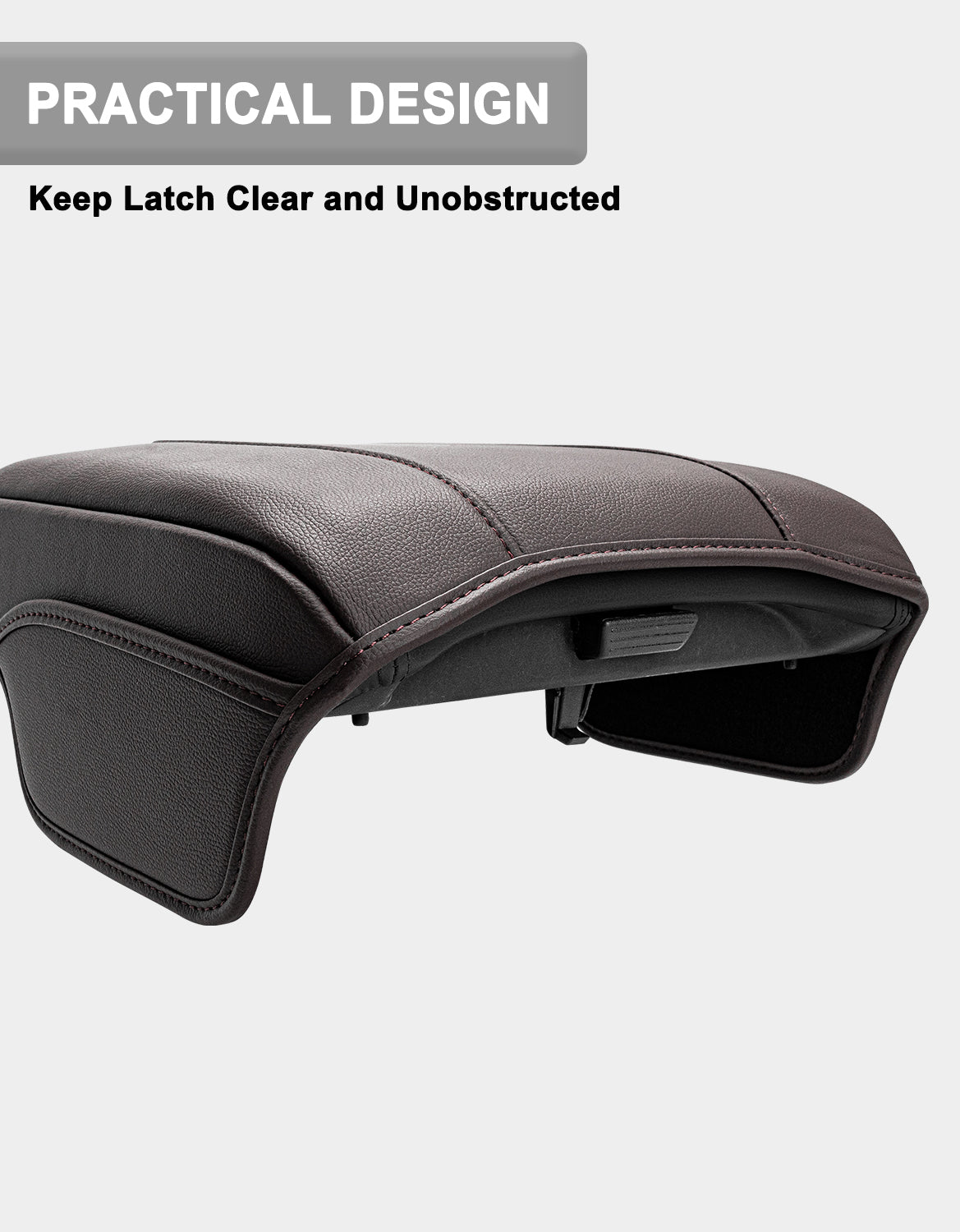 KBH Center Console Armrest Cover for Honda Pilot 2023-2026, Honda Ridgeline 2024-2025, Passport 2024-2026，Middle Console Lid Protector with Side Pockets