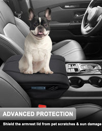 Center Console Armrest Cover for Honda Pilot 2023-2026, Honda Ridgeline 2024-2025, Honda Passport 2024-2026，Middle Console Lid Protector with Side Pockets