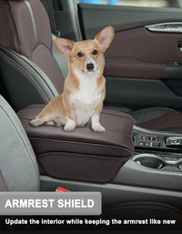 KBH Center Console Armrest Cover for Honda Pilot 2023-2026, Honda Ridgeline 2024-2025, Passport 2024-2026，Middle Console Lid Protector with Side Pockets