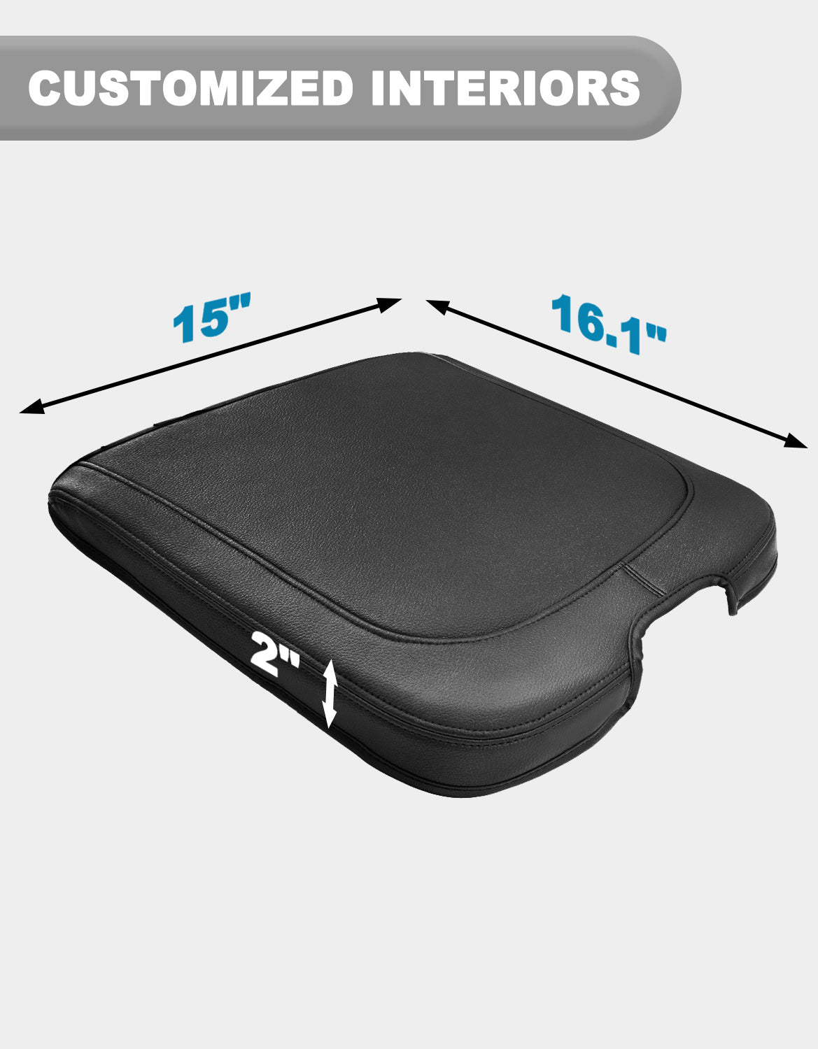KBH Center Console Armrest Cover for Jump Seat 2013-2018 Dodge Ram 1500,2013-2025 Dodge Ram 2500/3500/1500Classic