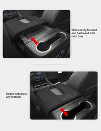 Power Sliding Console Armrest Cover for Bucket Seat 2021-2026 Chevy Tahoe Suburban,2021-2025 GMC Yukon Wireless charging port