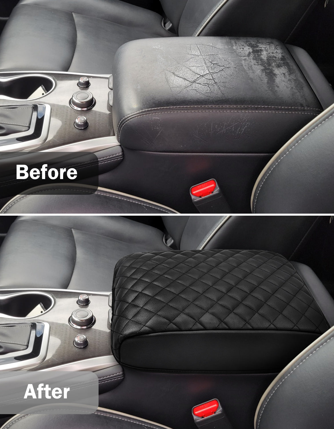 KBH Center Console Armrest Cover Cushion Pad Protector for 2013-2020 Nissan Pathfinder,2013-2020 Infiniti QX60 / JX35