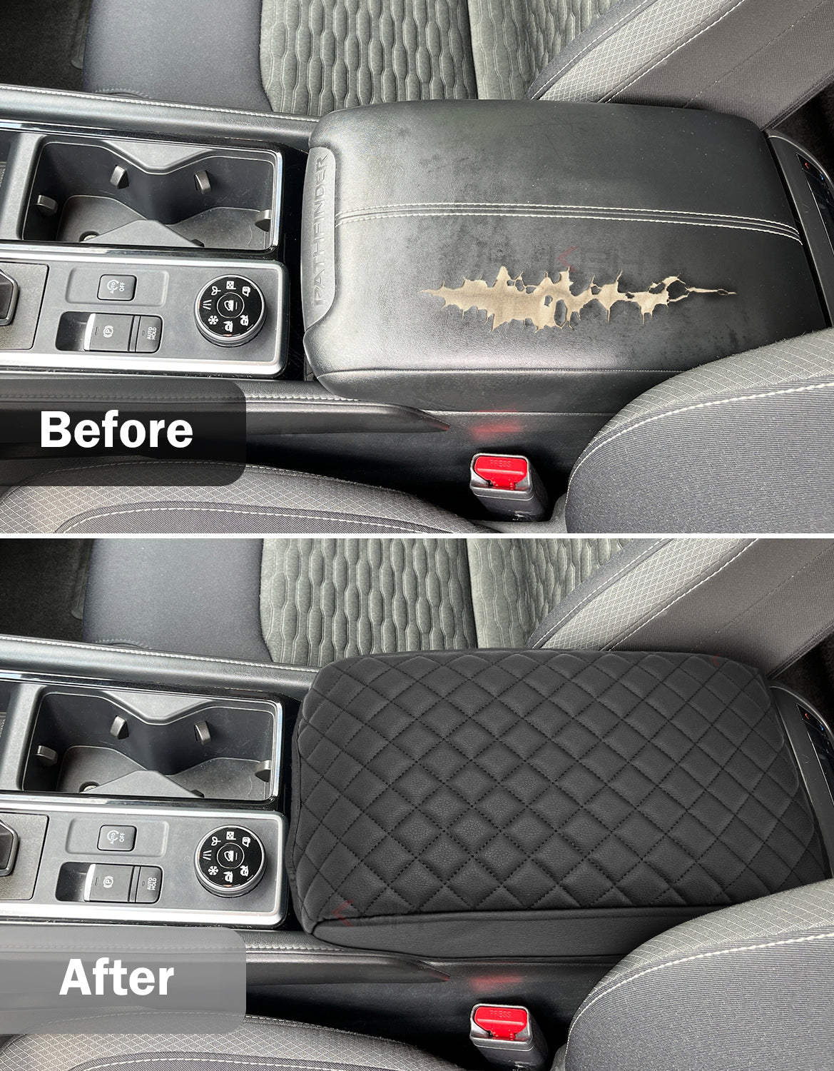 Center Console Armrest Cover Cushion Pad Protector for Nissan Pathfinder 2022-2025