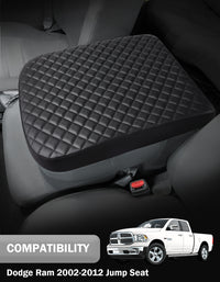 KBH Center Console Armrest Cover Pad Cushion Protector for 2002-2012 Dodge Ram 1500/2500/3500