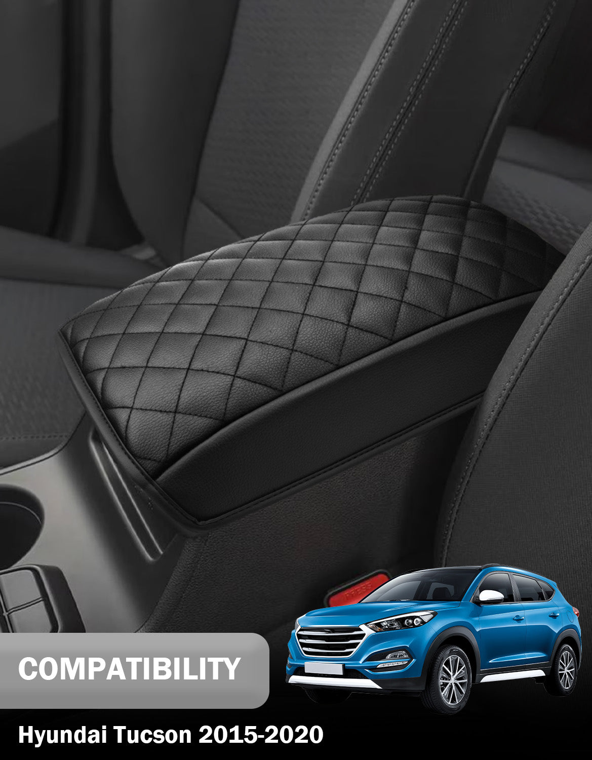 KBH Center Console Armrest Cover for Hyundai Tucson 2017-2021