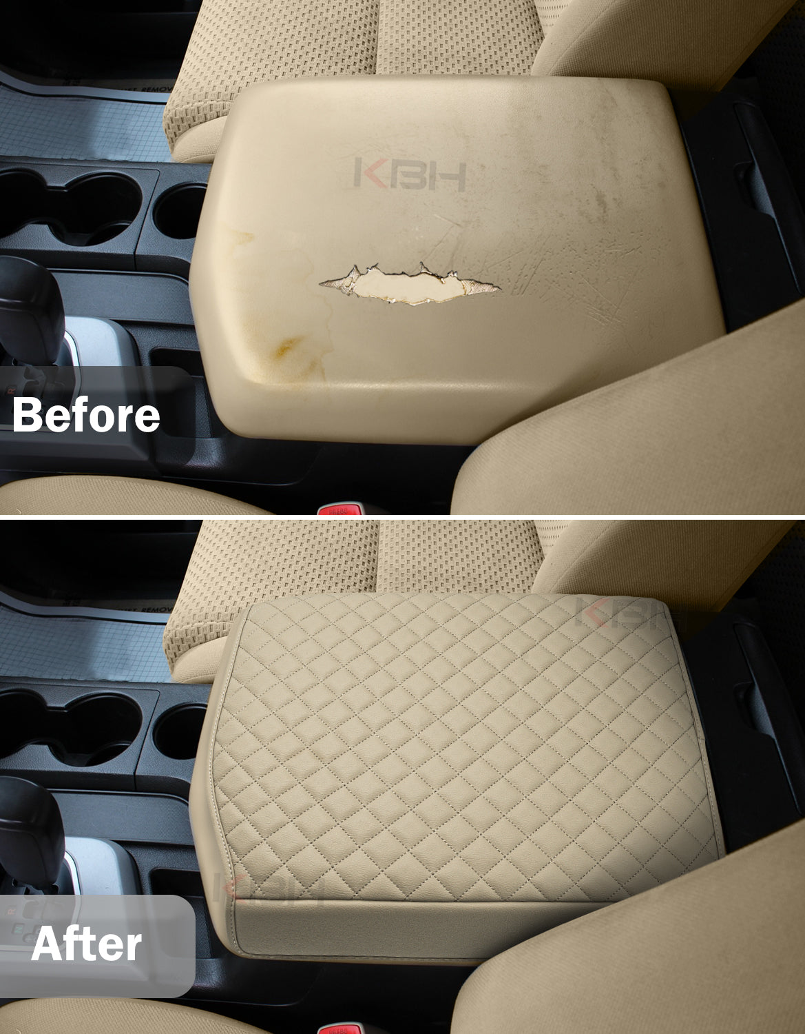 Center Console Armrest Cover Cushion Pad Protector for 2007-2013 Toyota Tundra,2008-2022 Toyota Sequoia